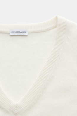von Braun Cashmere V-neck jumper cream
