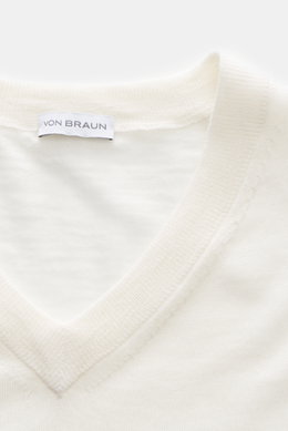 von Braun Merino V-Neck Pullover creme