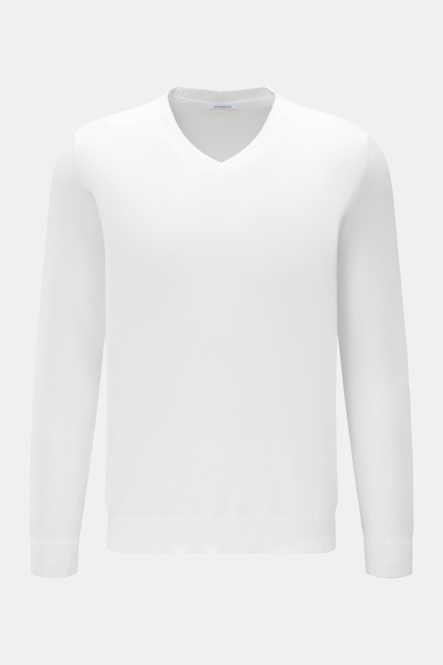Malo V-Neck Pullover weiß