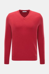 Malo Cashmere V-Neck Pullover rot