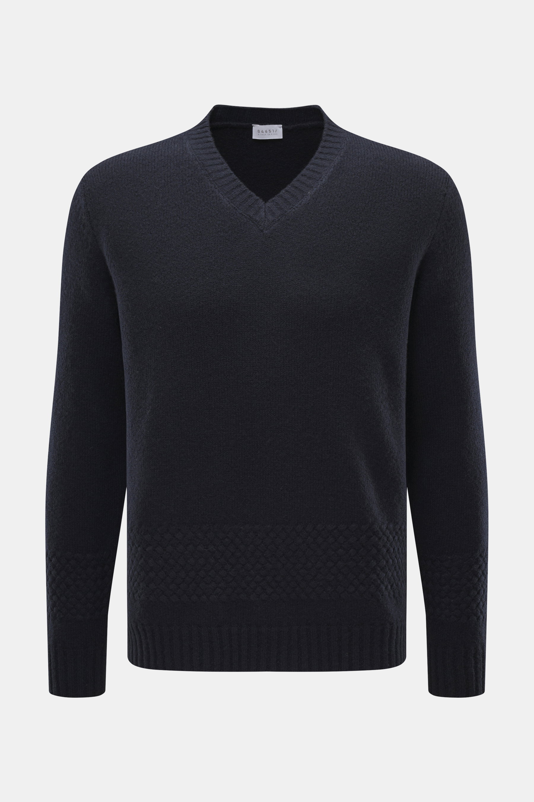 V-Neck Pullover 'Light Wool' navy