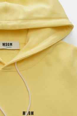 MSGM Hooded jumper yellow