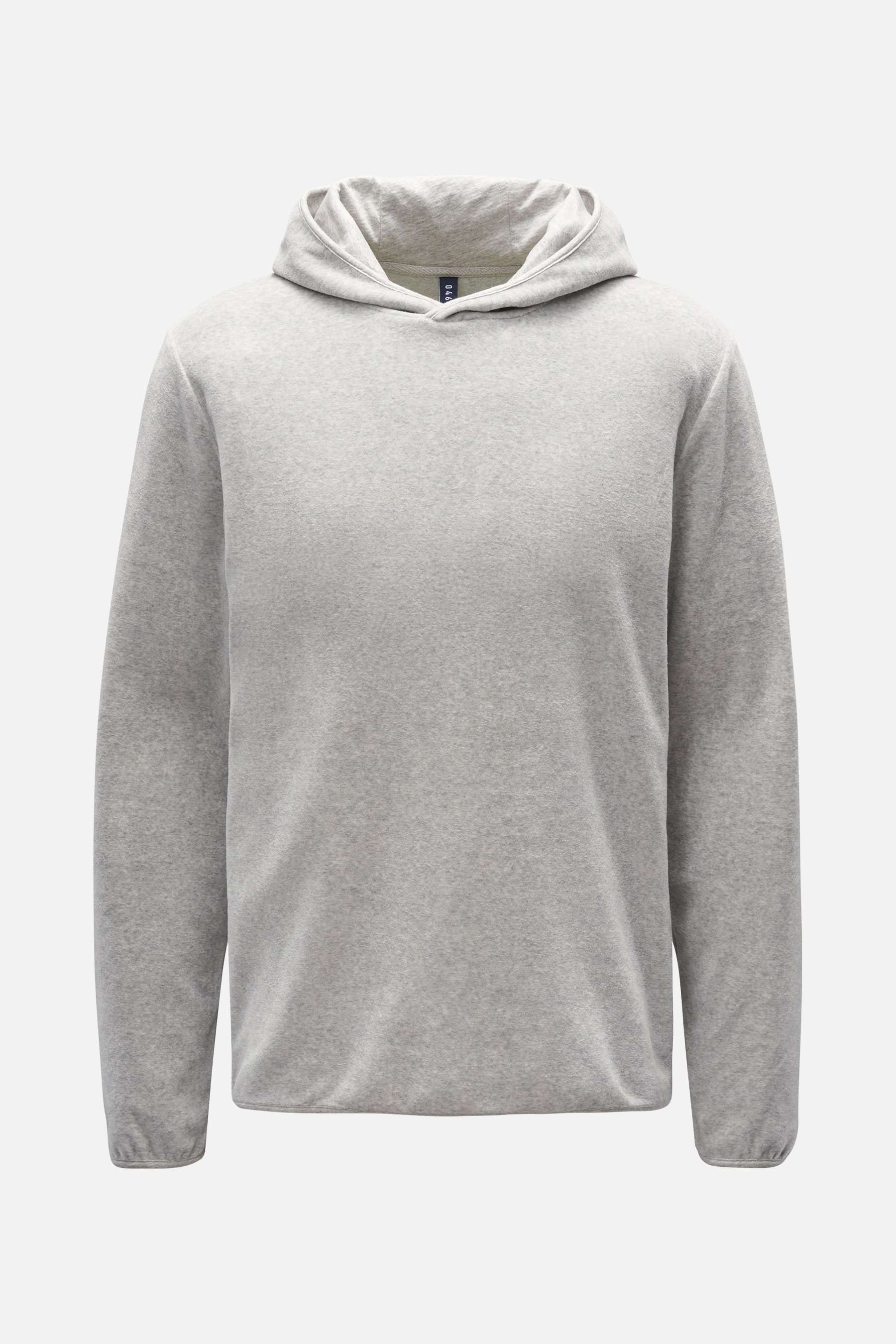 04651/ A trip in a bag Samt-Kapuzenpullover 'Velvet Hoodie' grau