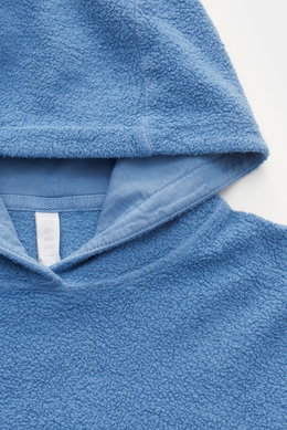 04651/ A trip in a bag Kinder Fleece-Kapuzenpullover 'Oyster Kids PF Hoody' rauchblau