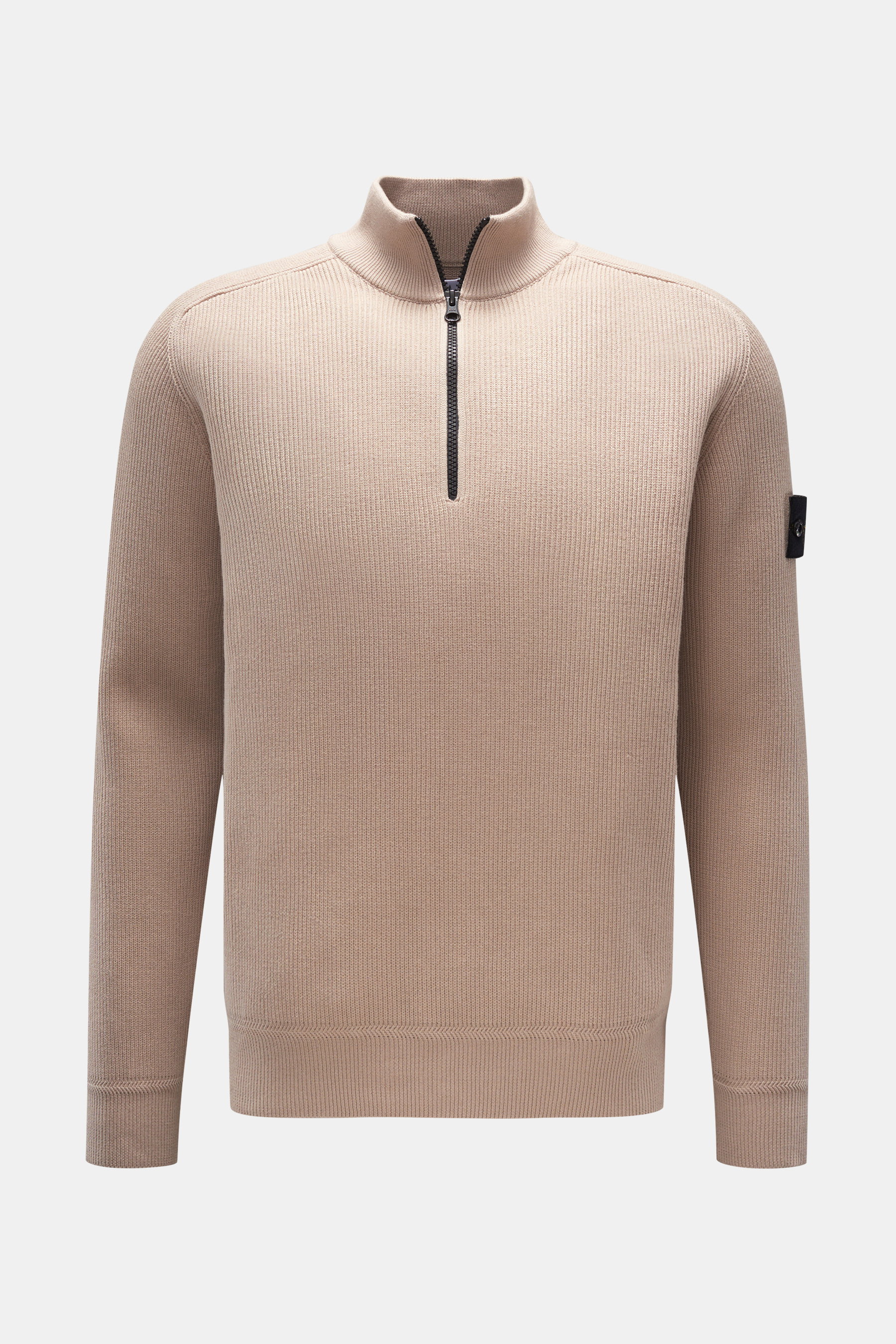Half-zip jumper beige