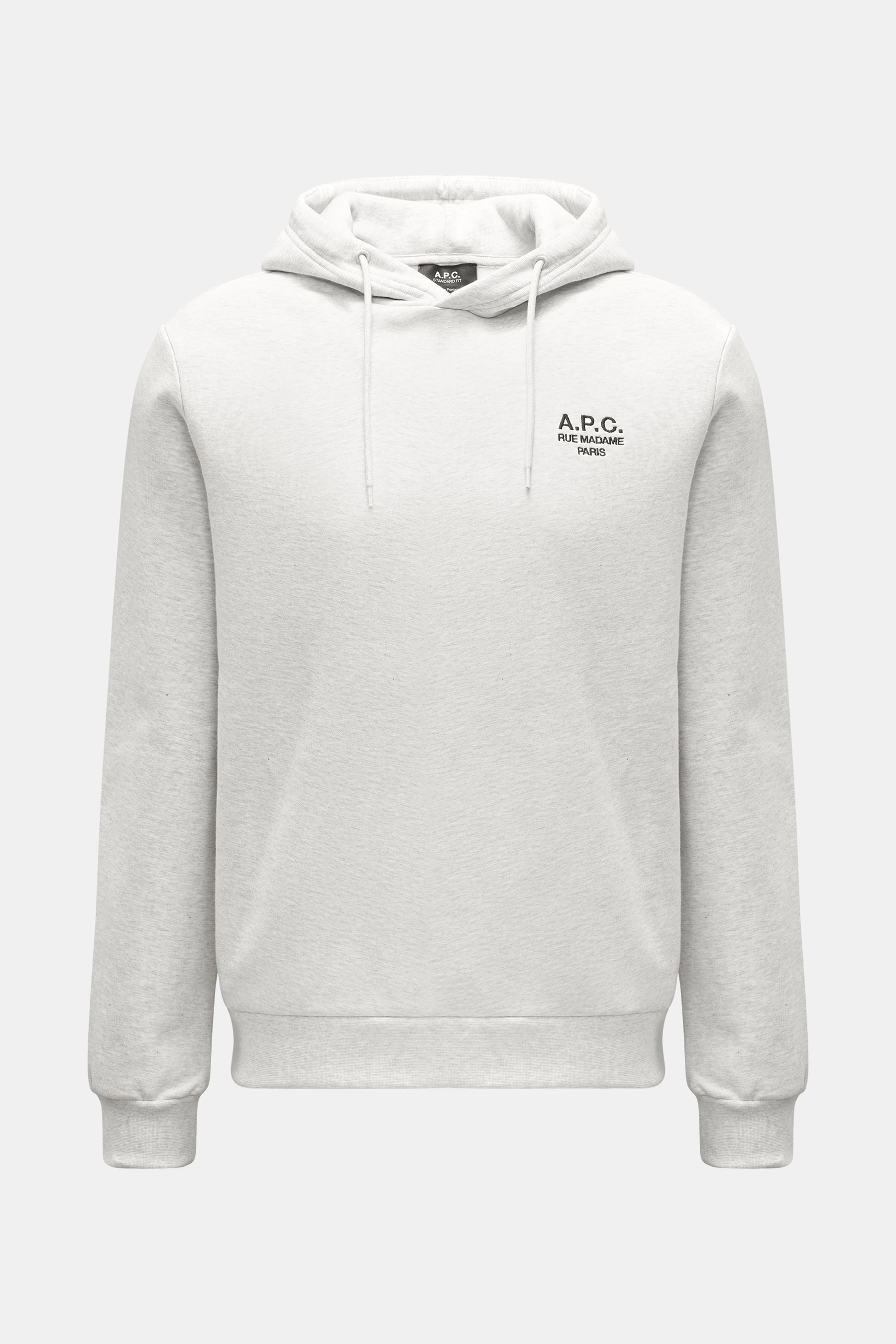 A.P.C. Kapuzenpullover 'Standard Rue Madame' hellgrau meliert