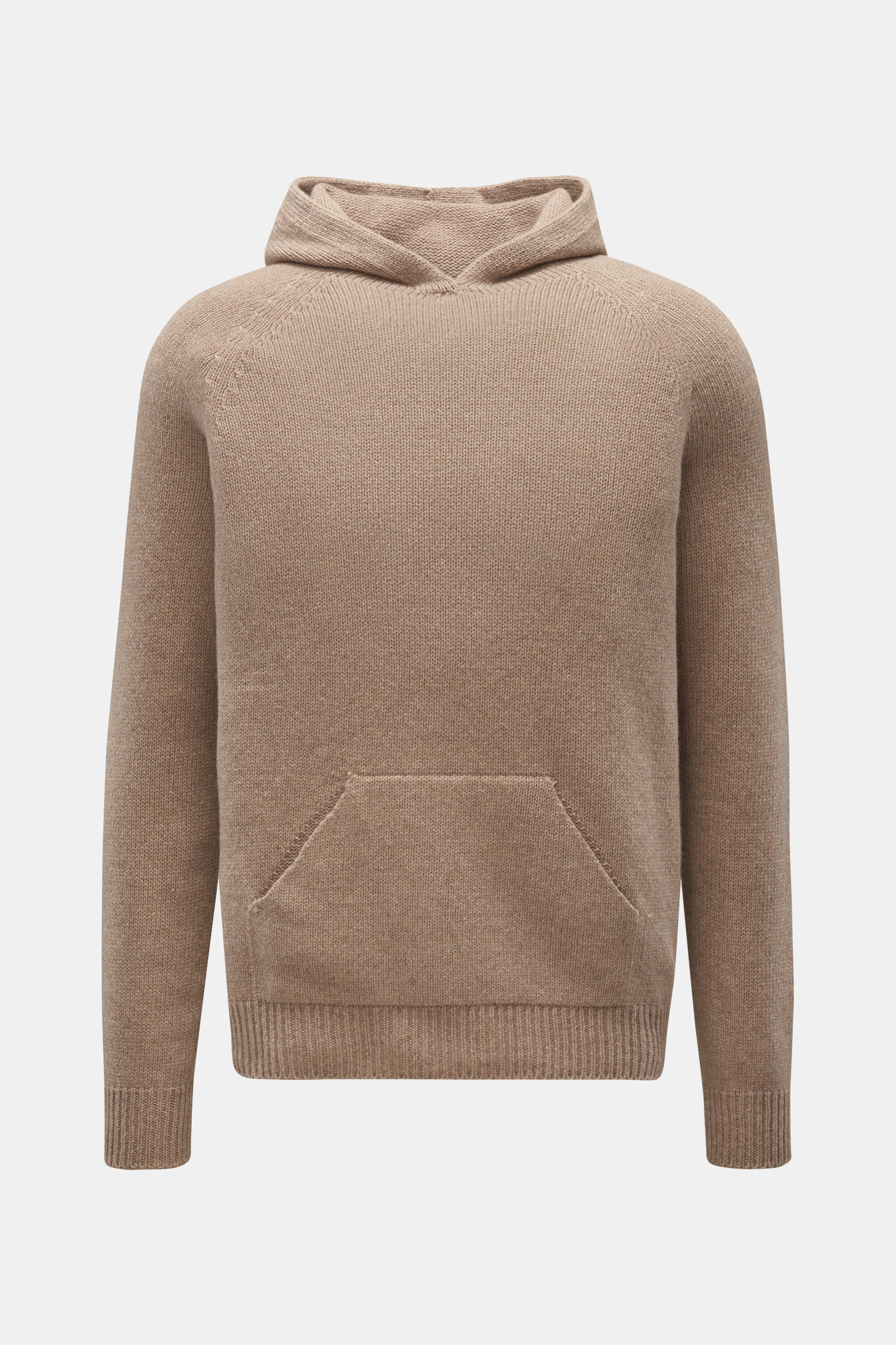 Cashmere Kapuzenpullover beige meliert