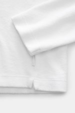 Close-up of 04651/ A trip in a bag Hooded jumper 'Beach Hoodie' white, showing soft terrycloth texture.