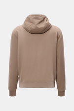 04651/ A trip in a bag Kapuzenpullover 'IF Hoodie' taupe, Rückansicht, Kapuze, Rippbündchen, Regular Fit, weicher Jersey