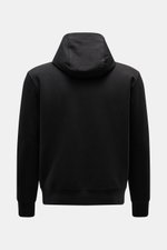 C.P. Company Sweatjacke schwarz, Rückansicht, Kapuze mit Tunnelzug, elastischer Baumwoll-Stretch, weicher Griff, Regular Fit, Rippbündchen.