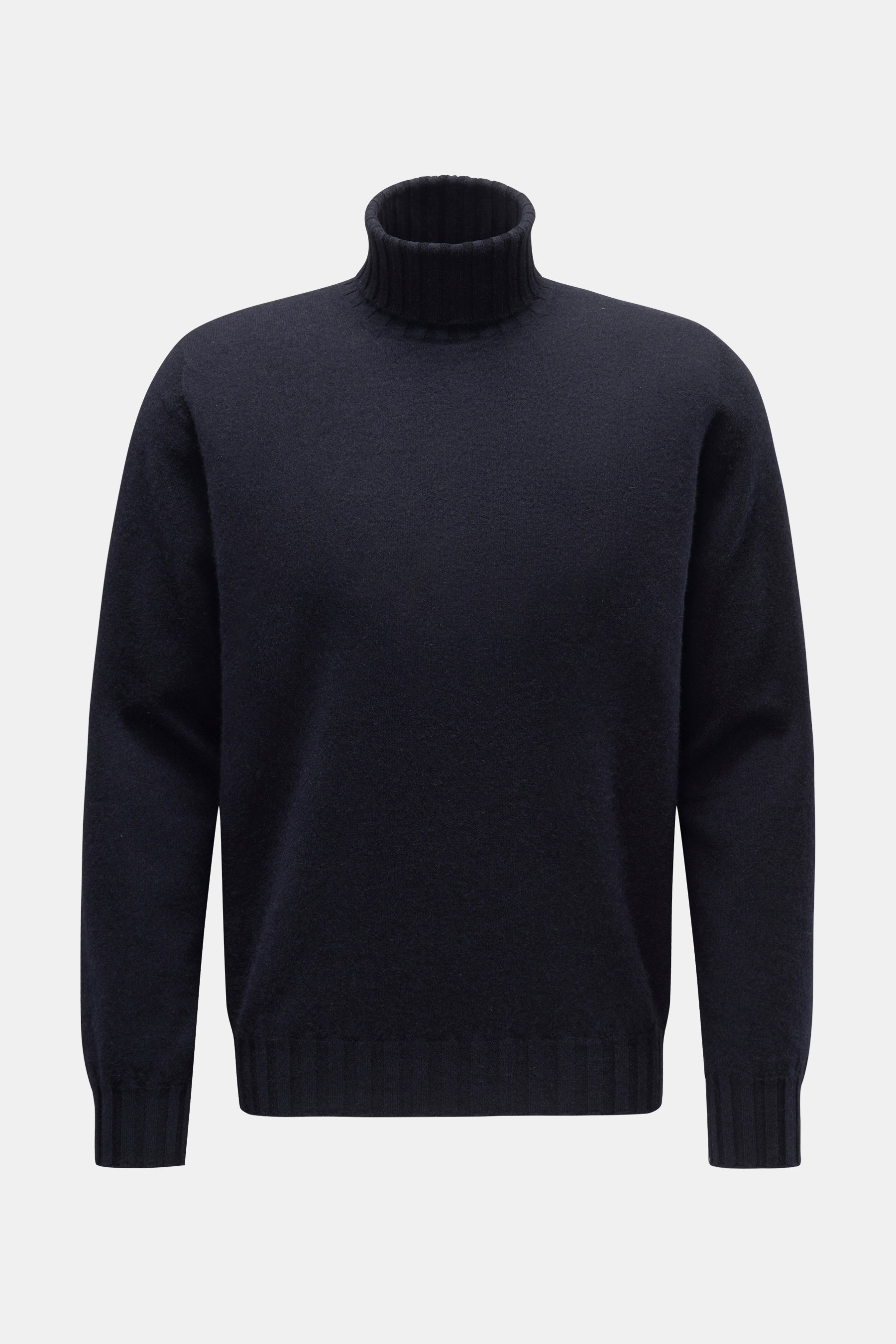 Lamano Artisans Cashmere fine knit turtleneck jumper navy