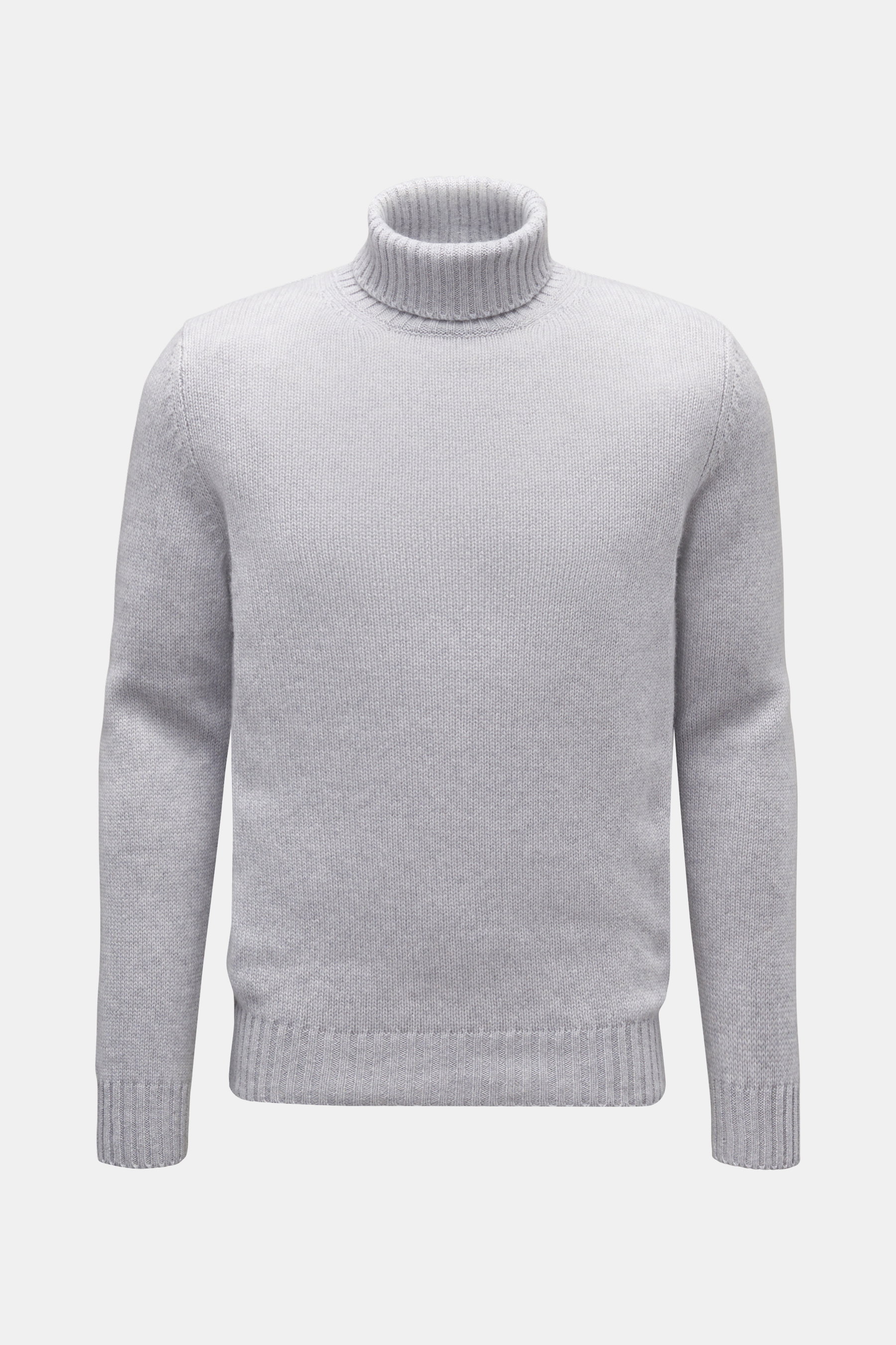 Bruno Manetti Cashmere Rollkragenpullover hellgrau