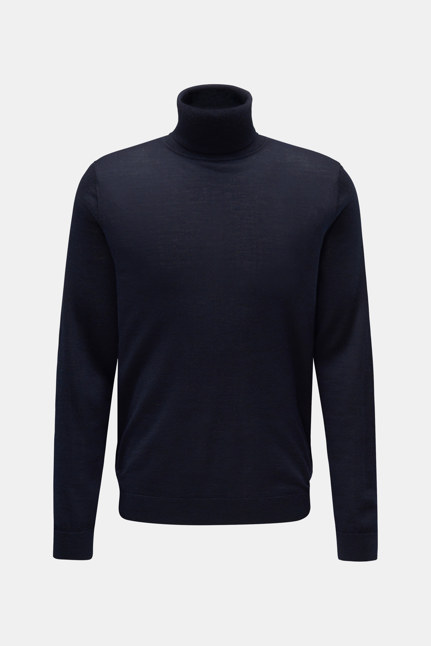 FTC Cashmere fine knit turtleneck jumper navy