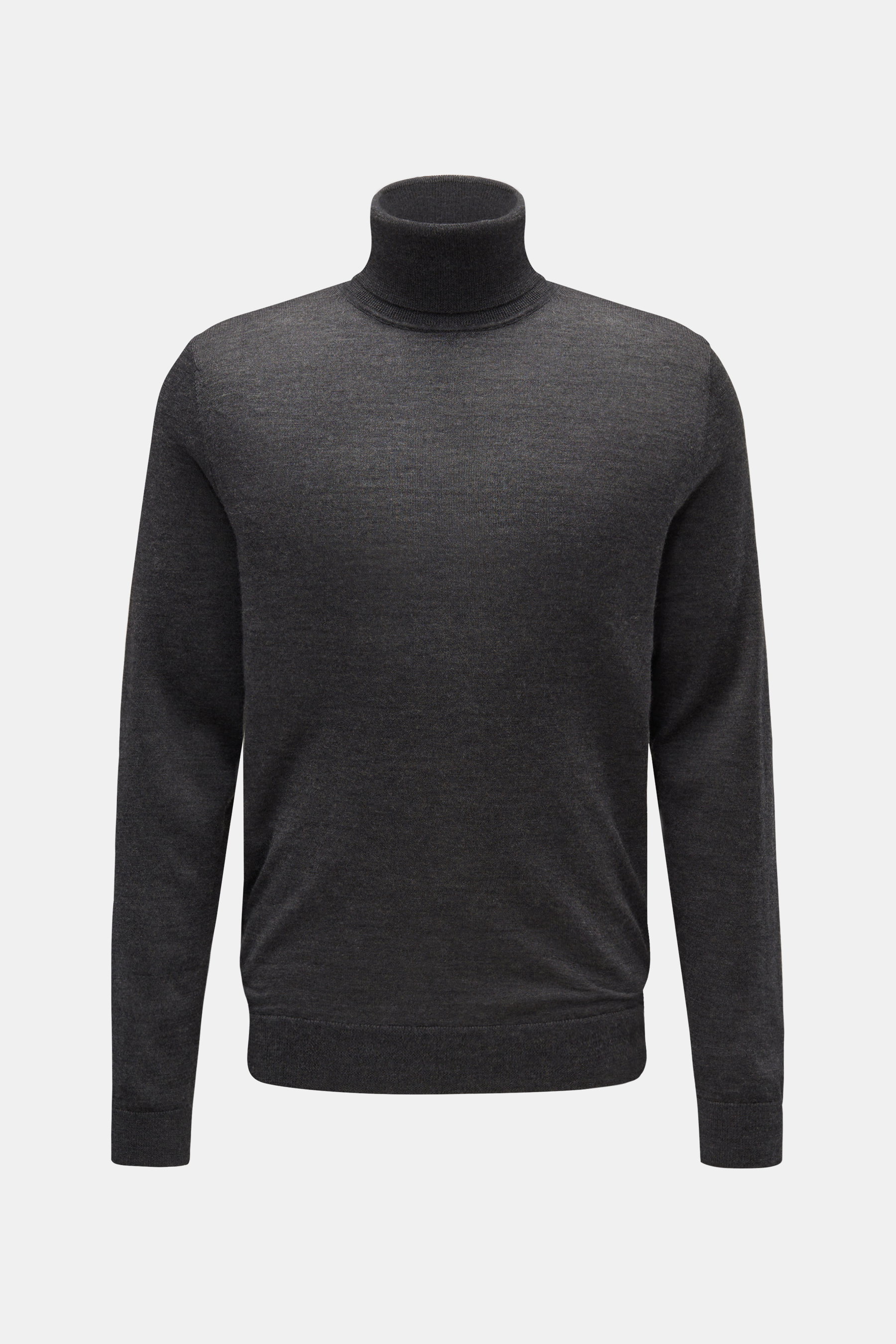FTC Cashmere fine knit turtleneck jumper dark grey