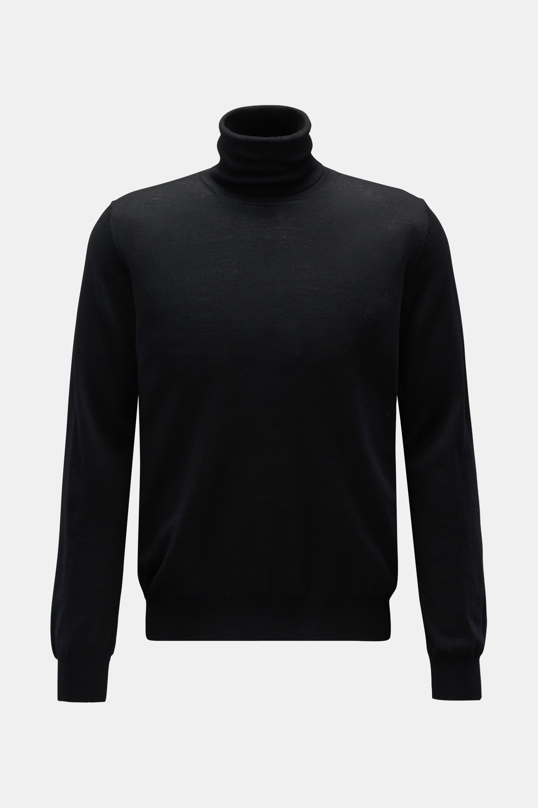 von Braun Merino Feinstrick-Rollkragenpullover schwarz