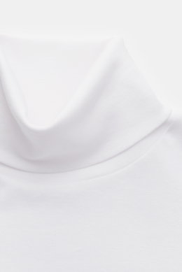 Stefan Brandt Jersey-Rollkragenpullover 'Eli' weiß