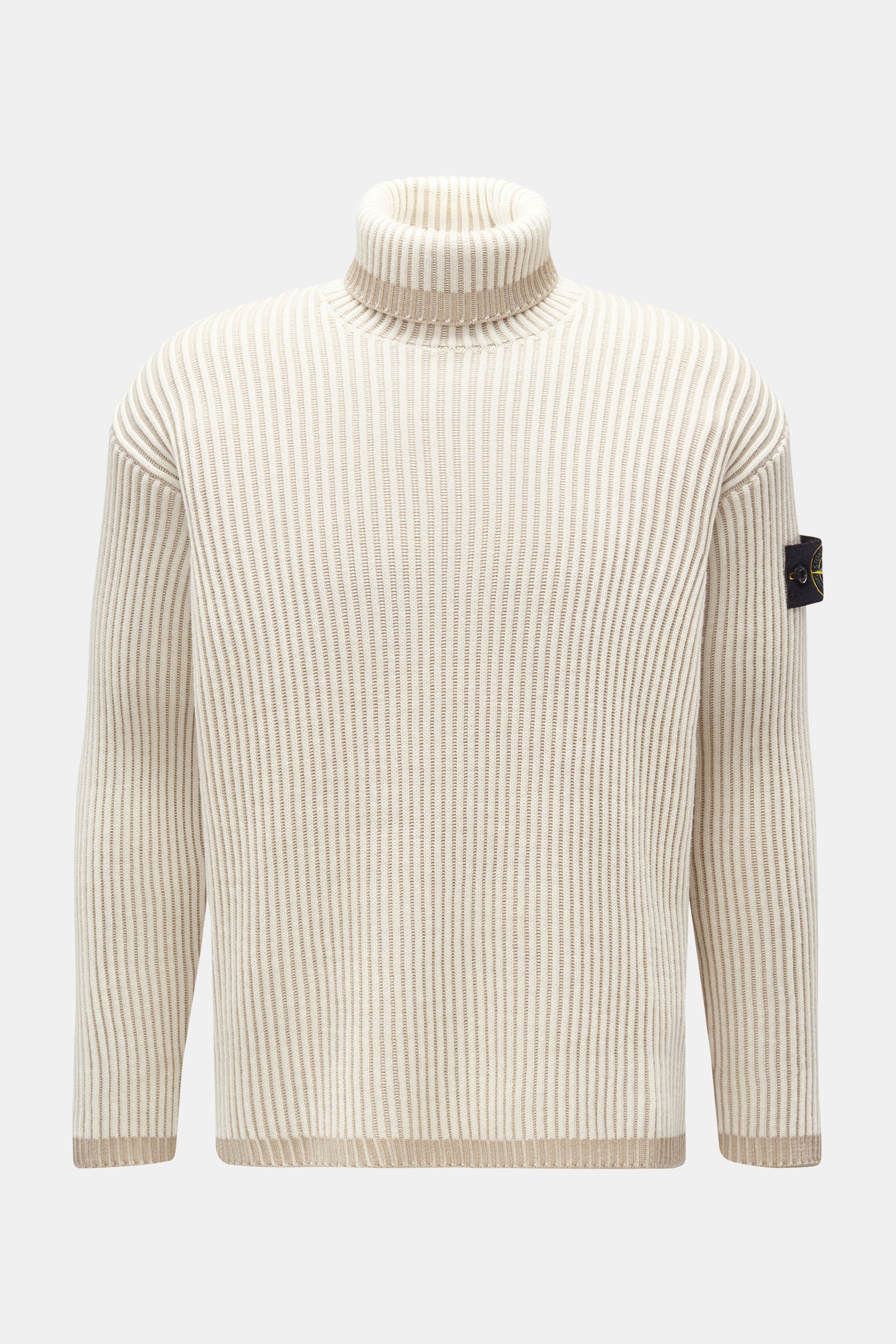 Stone Island Rollkragenpullover 'Vanise RWS' beige/creme gestreift
