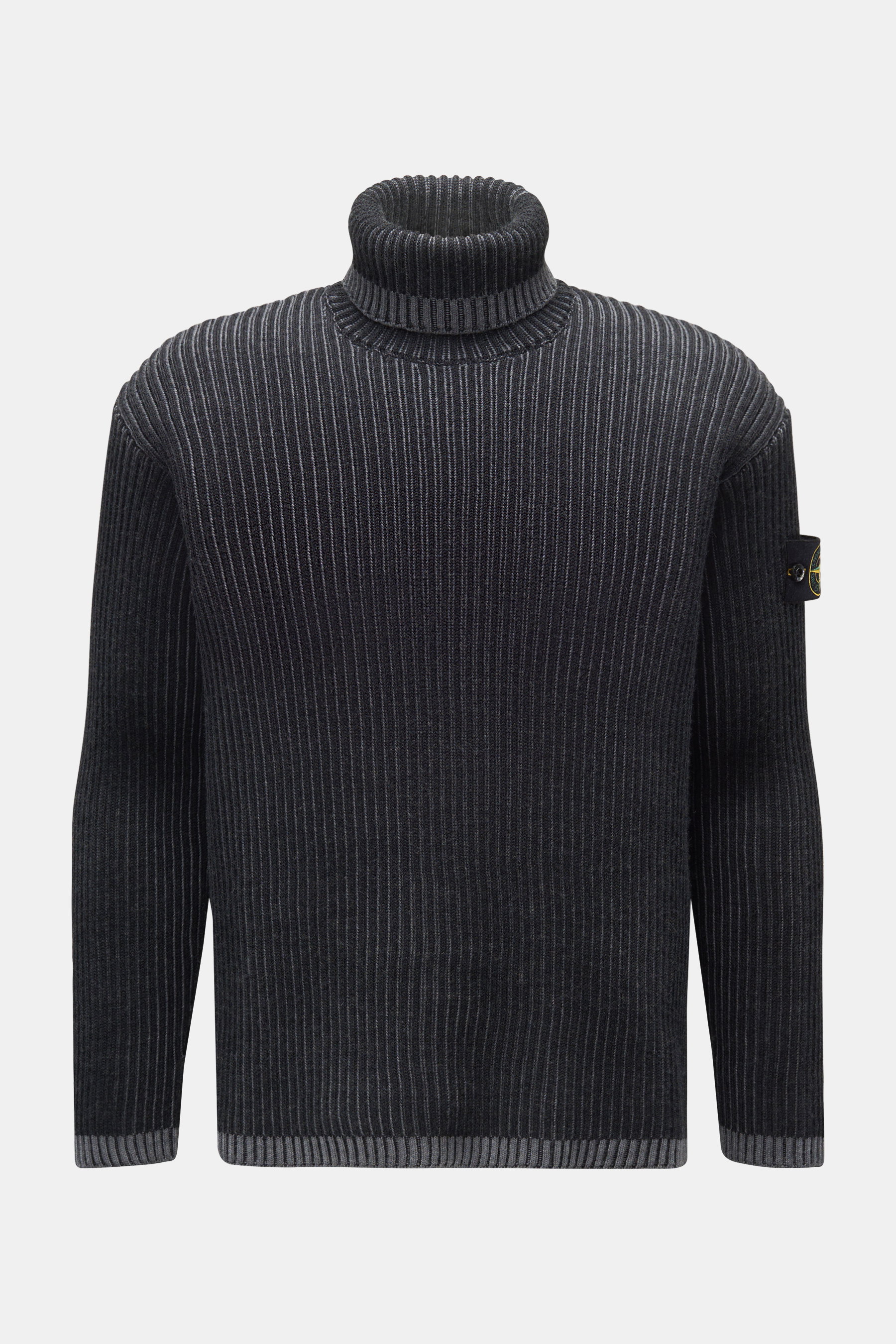 Stone Island Rollkragenpullover 'Vanise RWS' anthrazit/grau gestreift