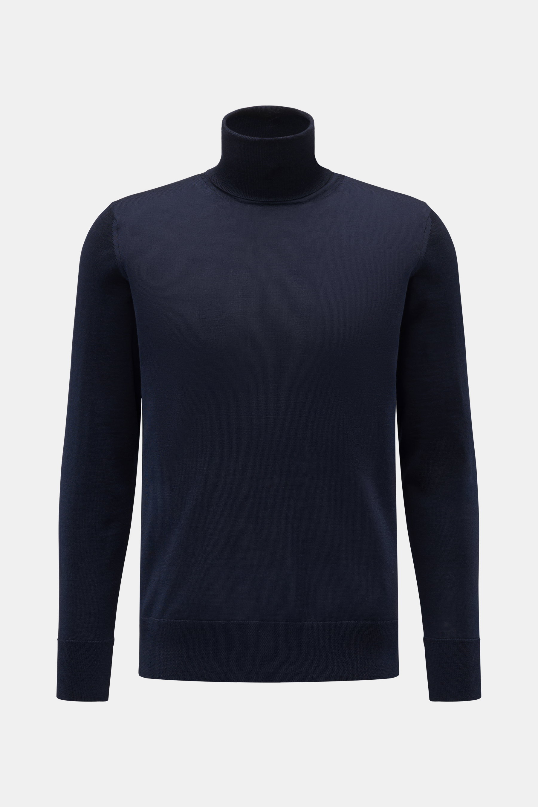 Hindustrie Merino Feinstrick-Rollkragenpullover navy