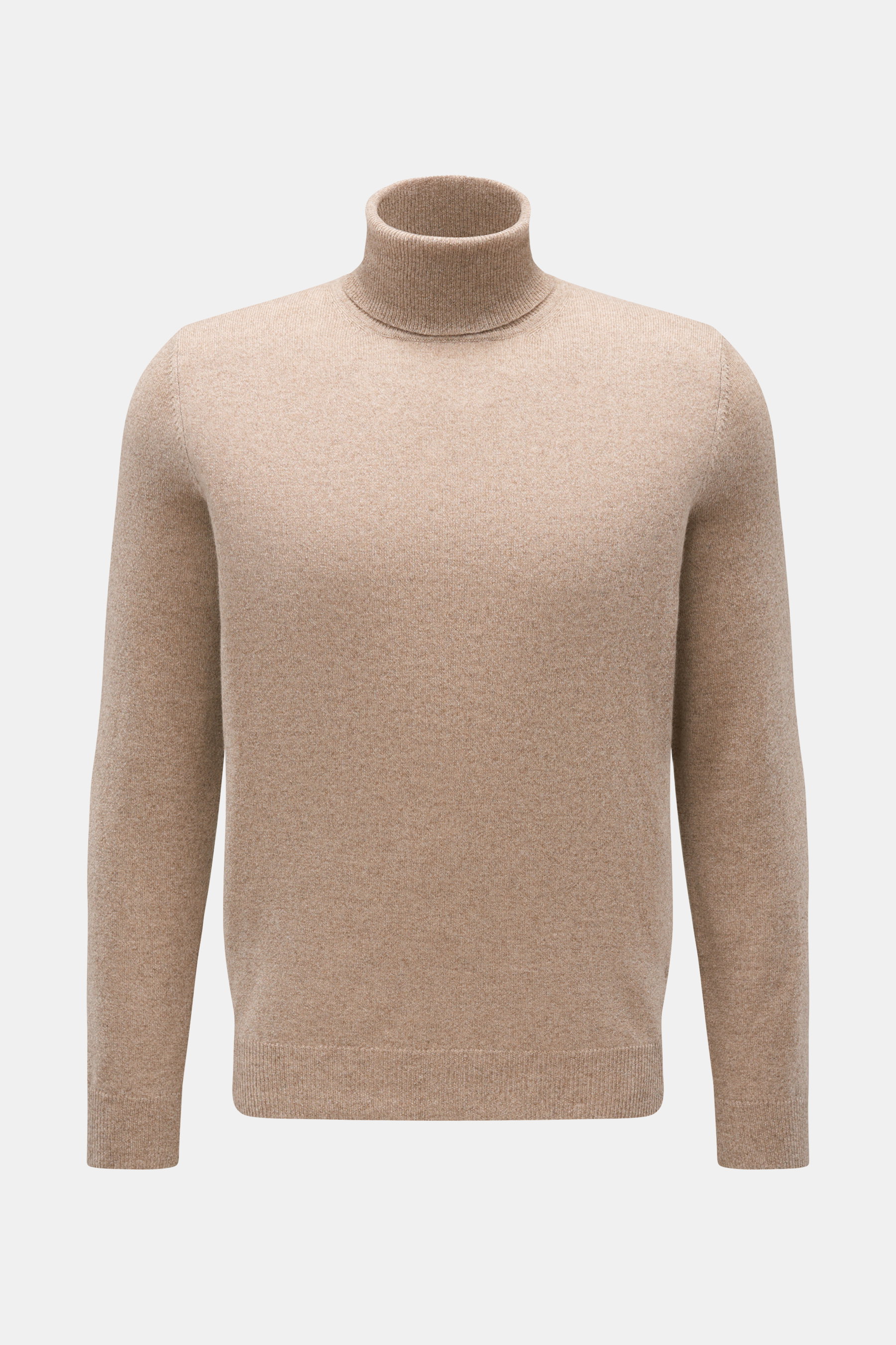 Cashmere turtleneck jumper beige