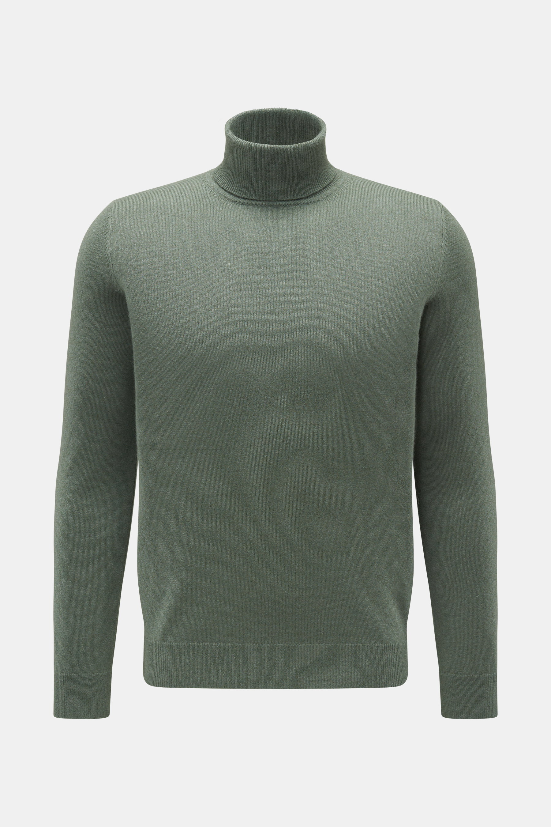 Cashmere turtleneck jumper grey-green