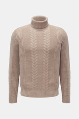 von Braun Cashmere Rollkragenpullover beige meliert