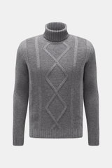von Braun Cashmere Rollkragenpullover grau meliert
