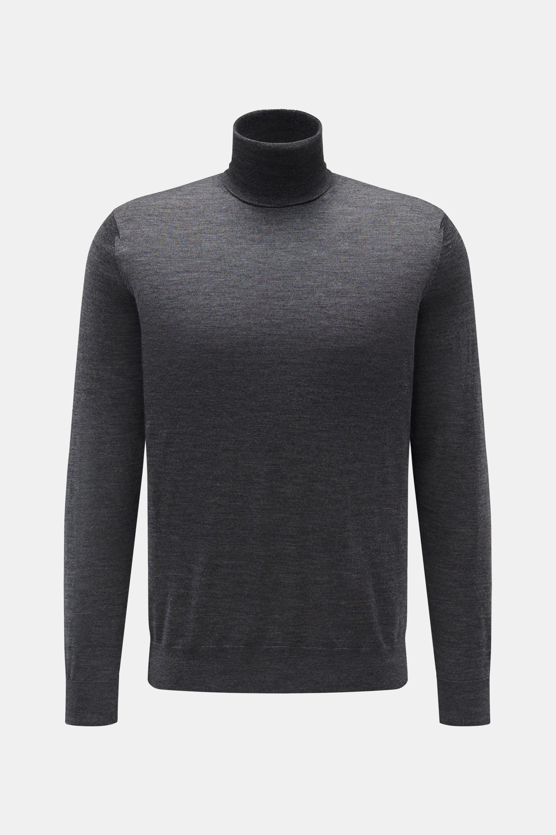 Merino turtleneck jumper dark grey melange