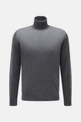 von Braun Merino turtleneck jumper grey mottled