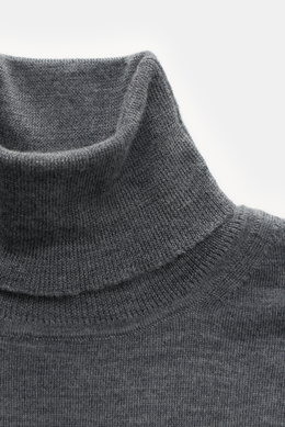 von Braun Merino turtleneck jumper grey mottled