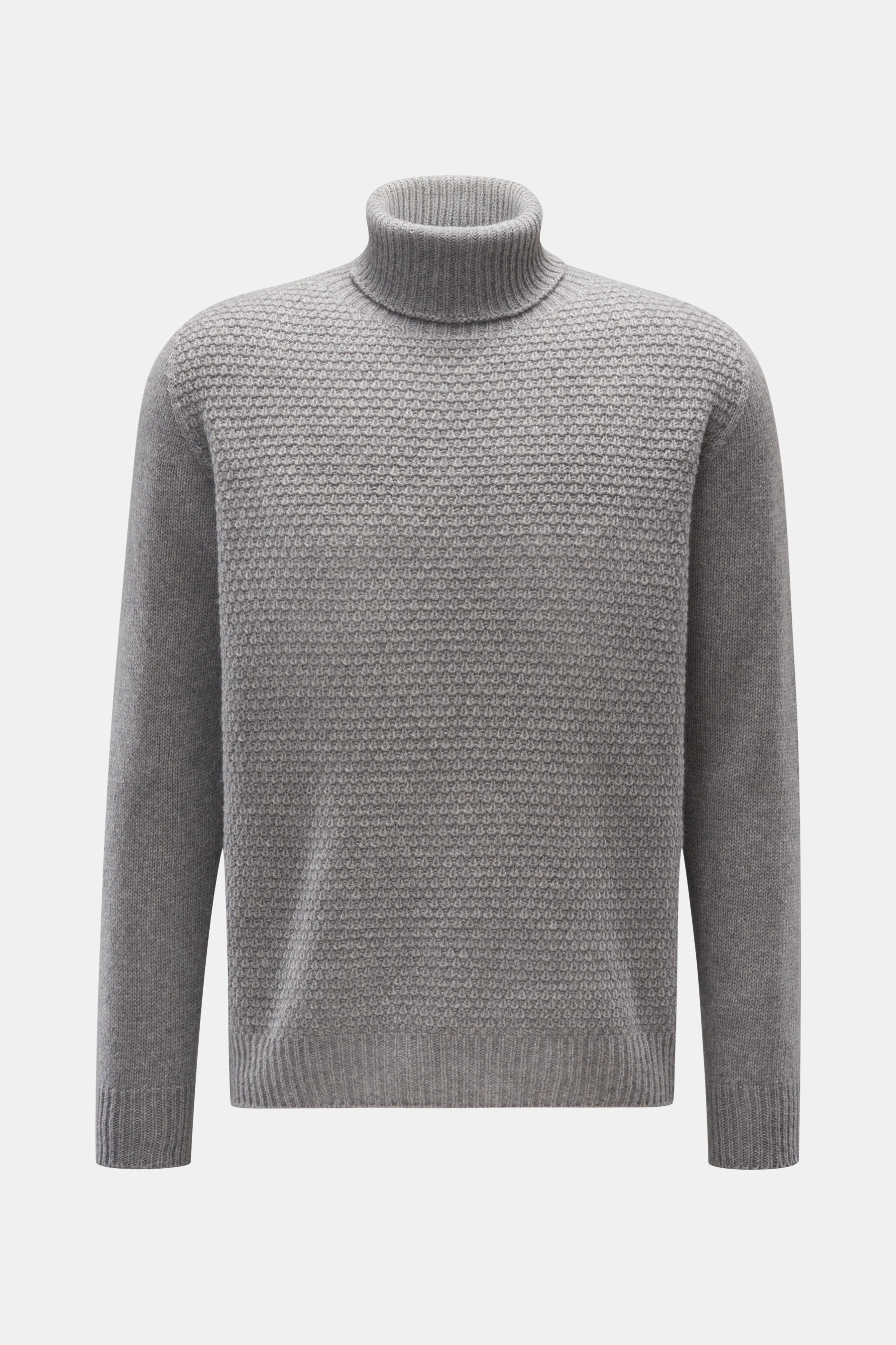 04651/ A trip in a bag Cashmere turtleneck jumper grey