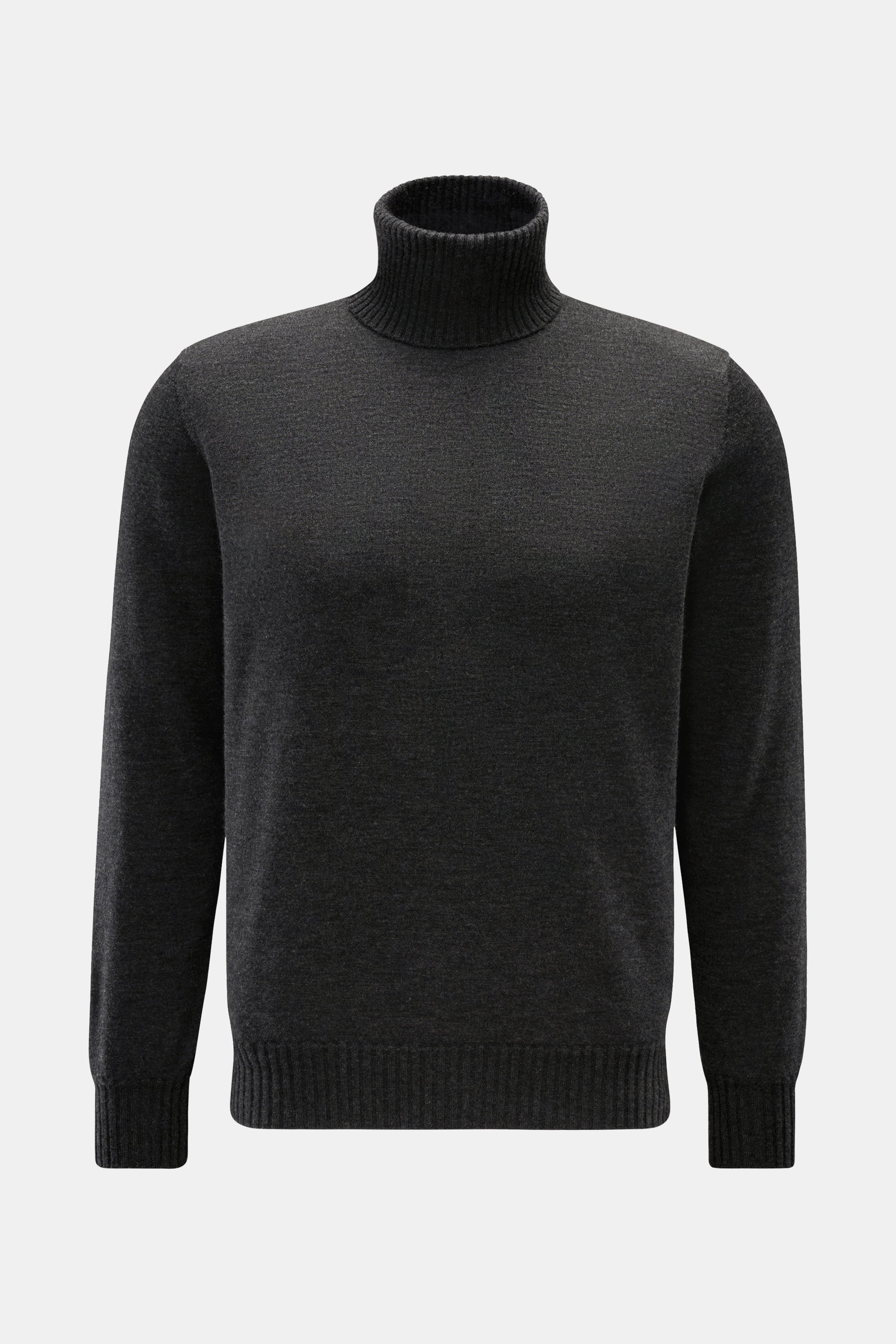 Cashmere Rollkragenpullover anthrazit meliert