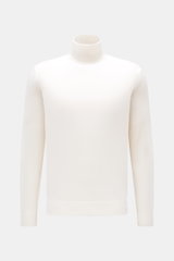 von Braun Merino Rollkragenpullover creme, Slim Fit, sehr feines Strickbild, reine Merinowolle, anliegender Rollkragen, flexible Rippbündchen, Frontansicht