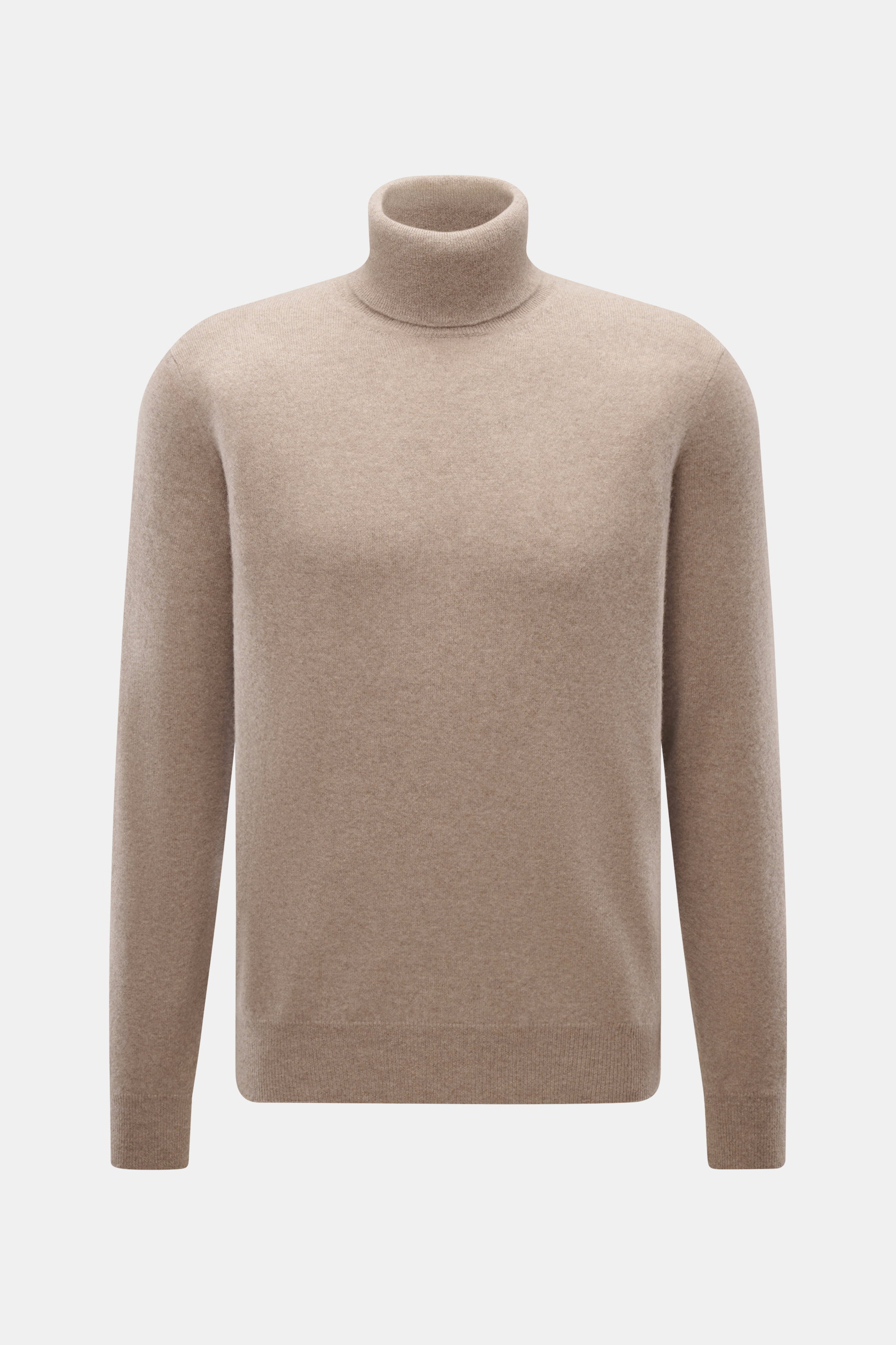 Cashmere Rollkragenpullover beige meliert