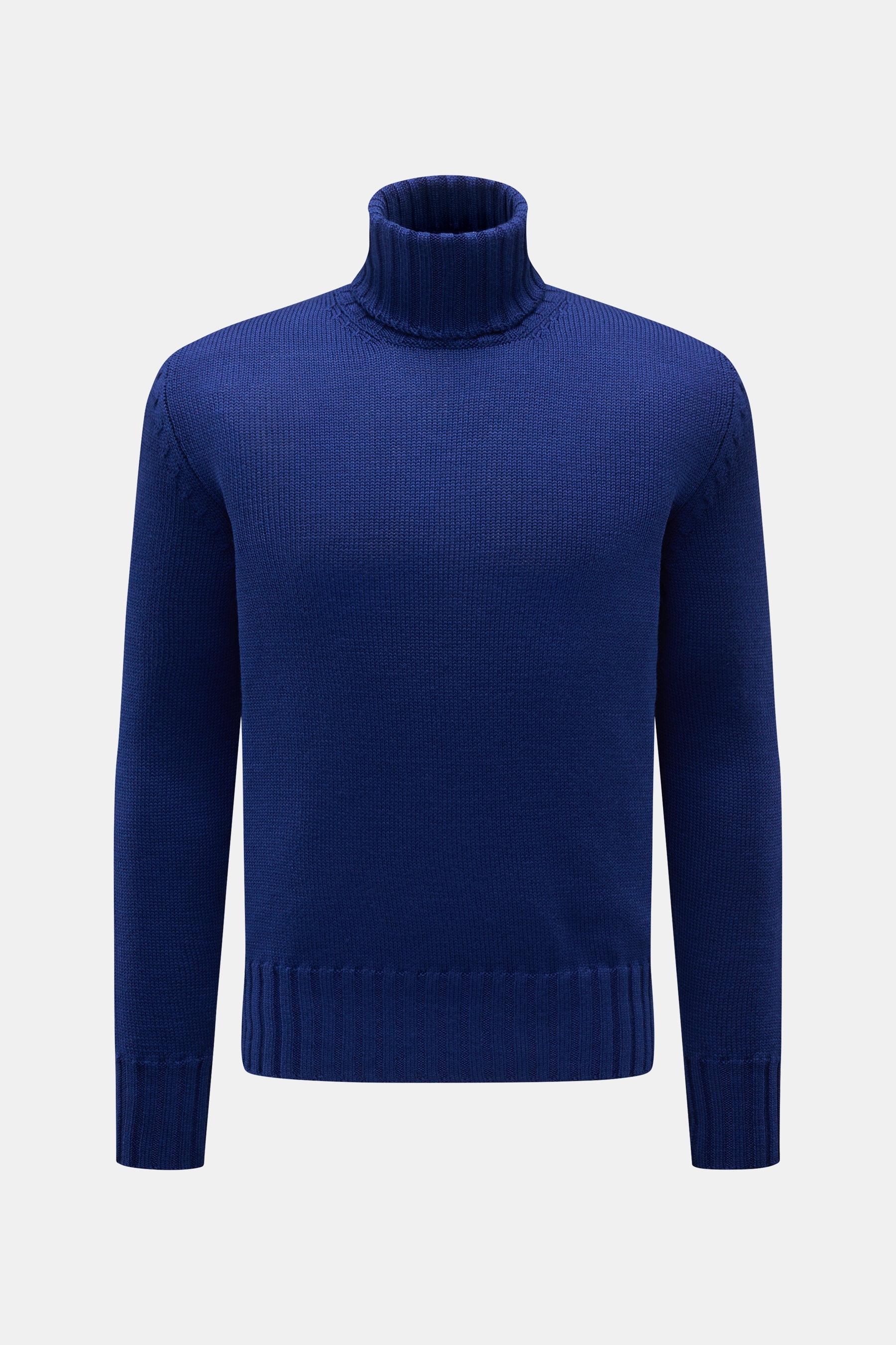 Merino Rollkragenpullover dunkelblau
