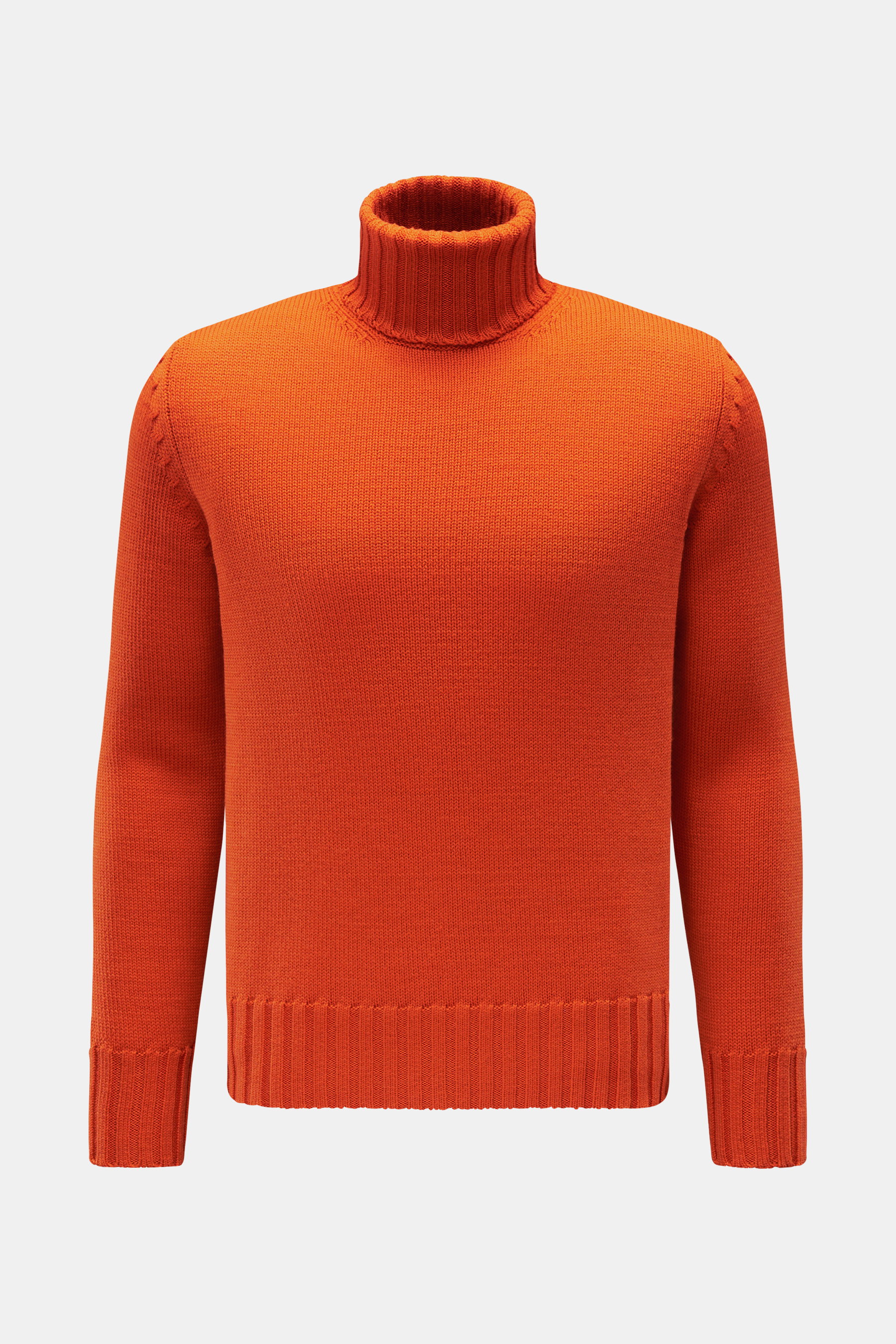 B.F. Knitwear Merino Rollkragenpullover orange
