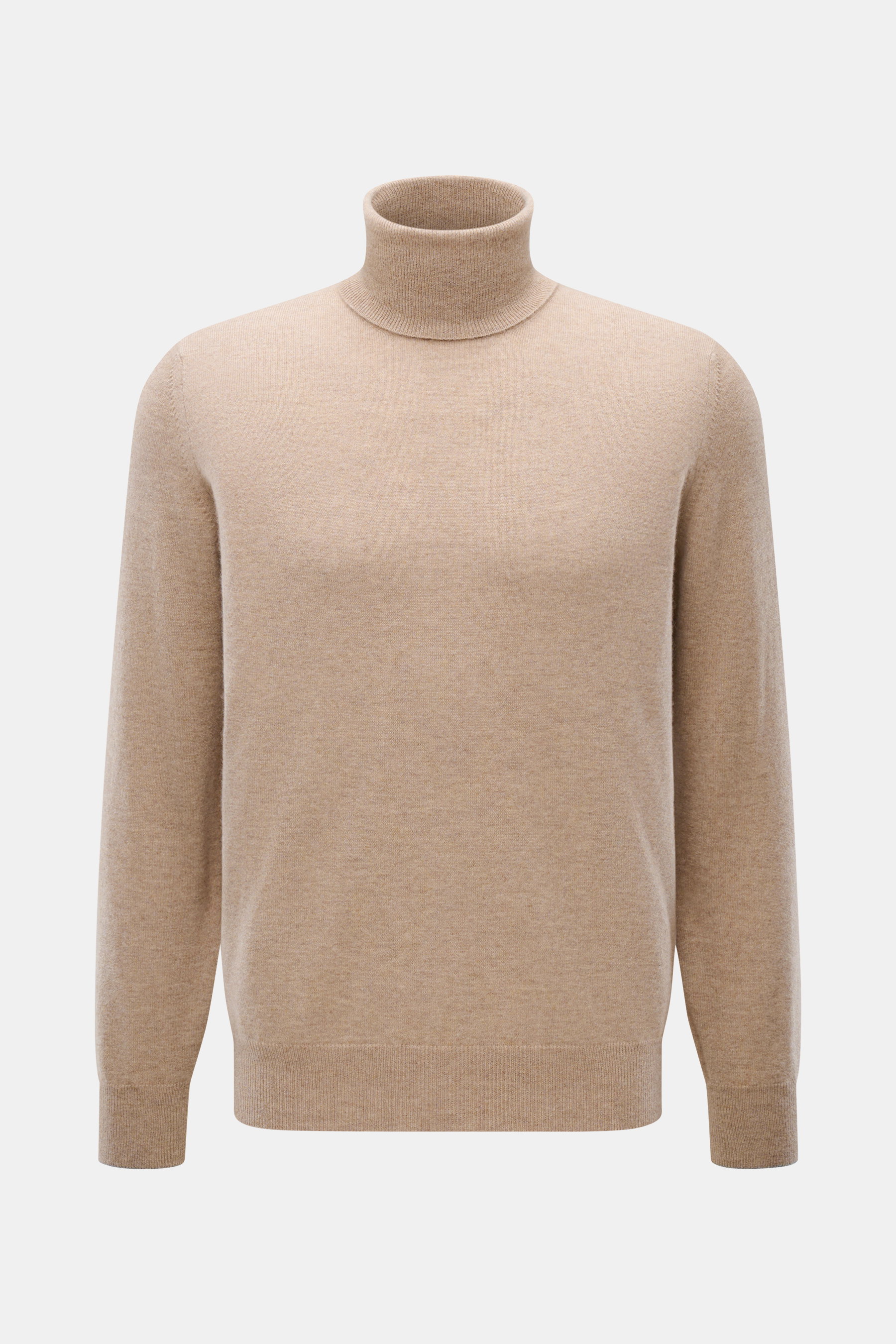 Brunello Cucinelli Cashmere Rollkragenpullover beige meliert