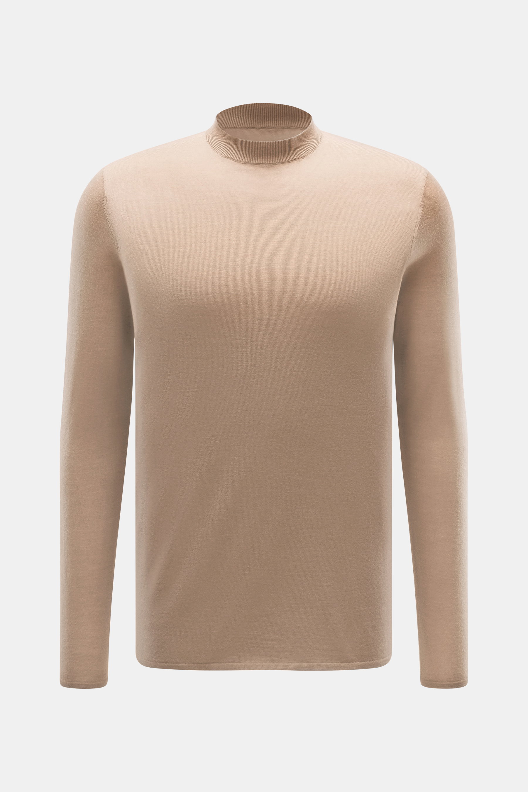 Kiefermann Merino Feinstrick-Pullover 'Malt' hellbraun