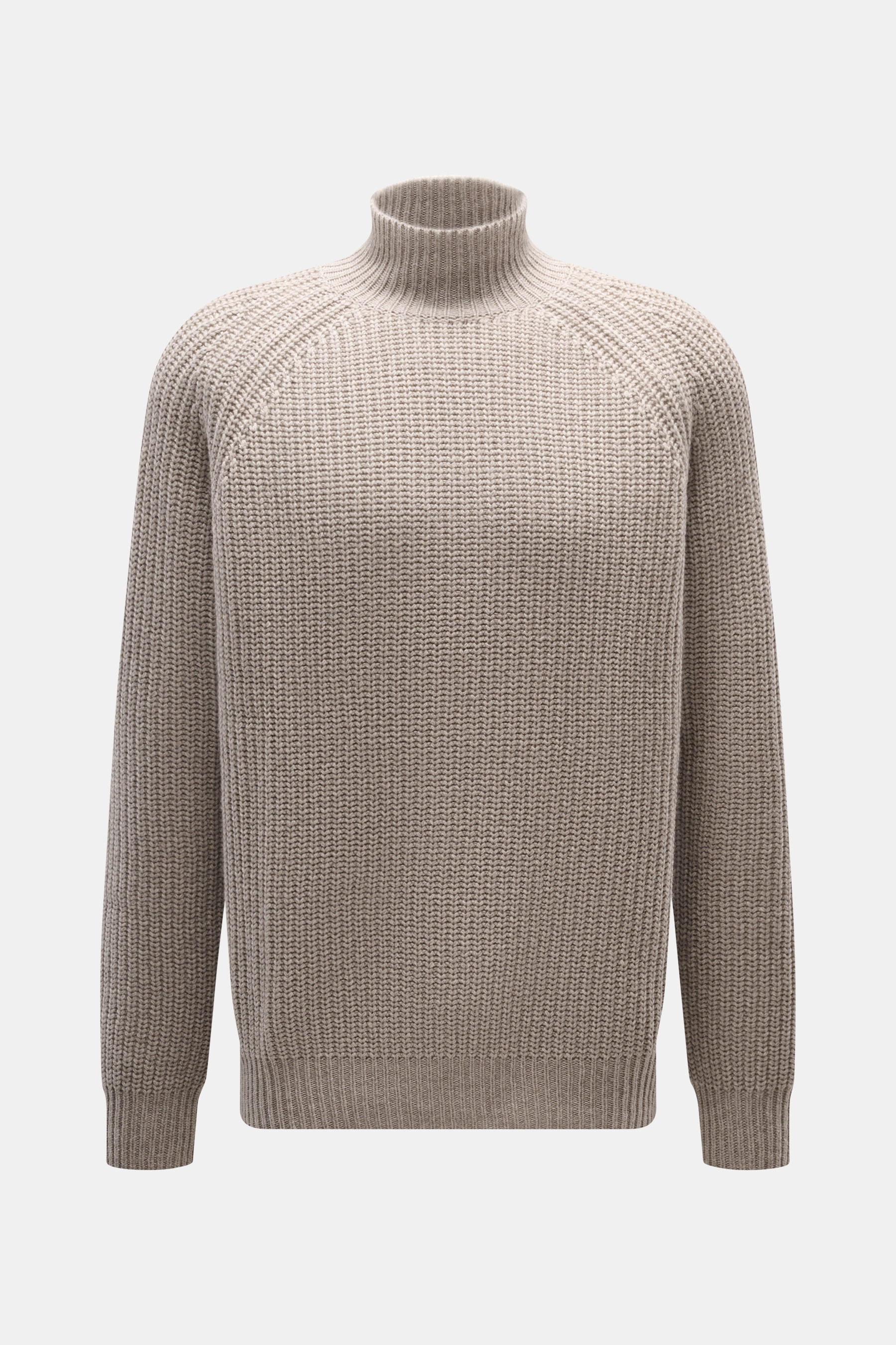 Allude Mock Neck Pullover beige meliert