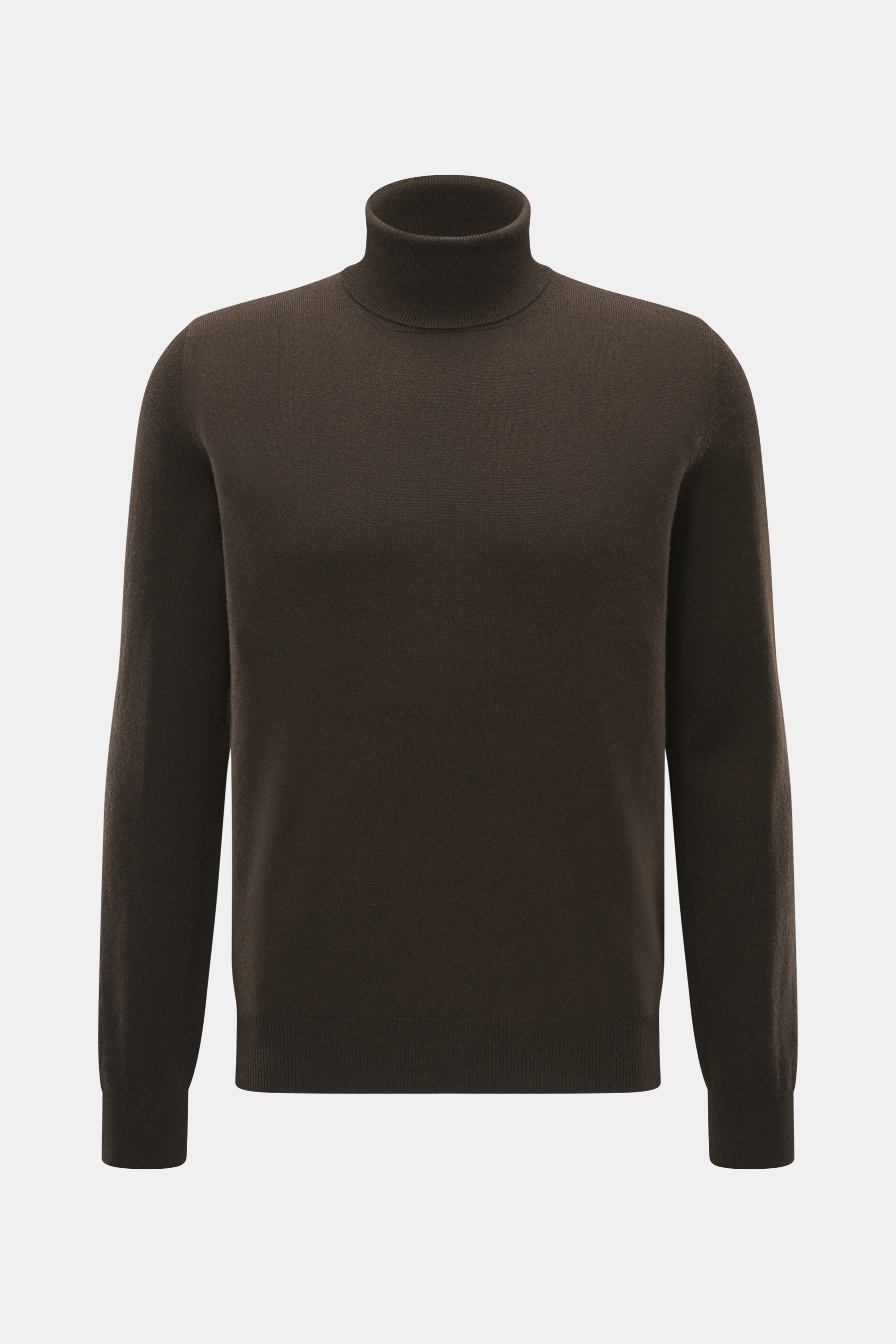 BRAUN Hamburg Cashmere Rundhalspullover dunkelbraun