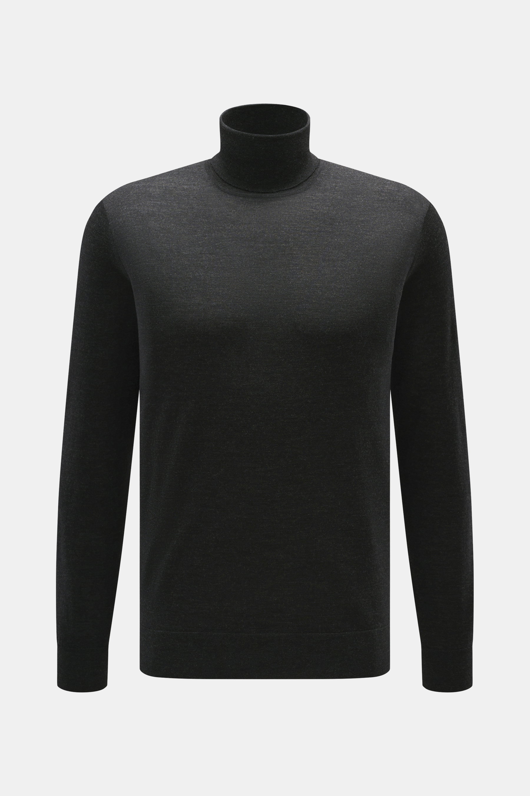 Merino Feinstrick-Rollkragenpullover anthrazit