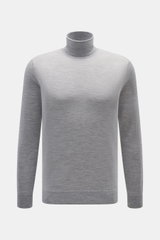 von Braun Merino Feinstrick-Rollkragenpullover grau meliert