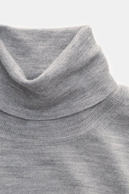 von Braun Merino Feinstrick-Rollkragenpullover grau meliert