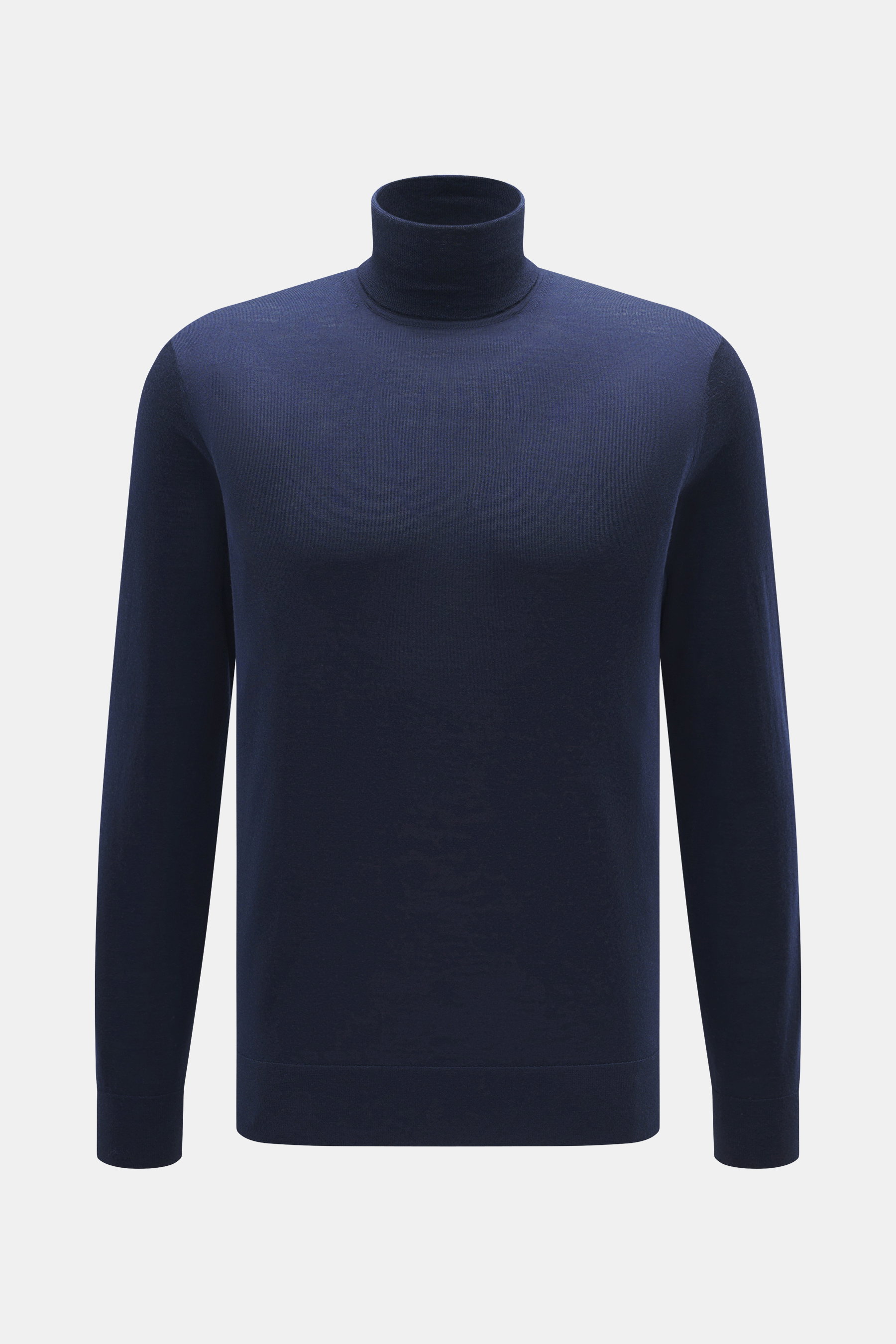 Merino Feinstrick-Rollkragenpullover navy