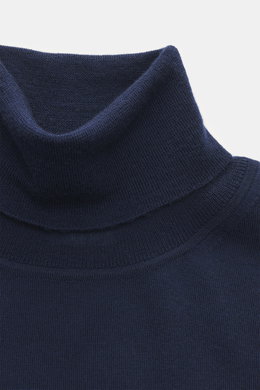 von Braun Merino Feinstrick-Rollkragenpullover navy