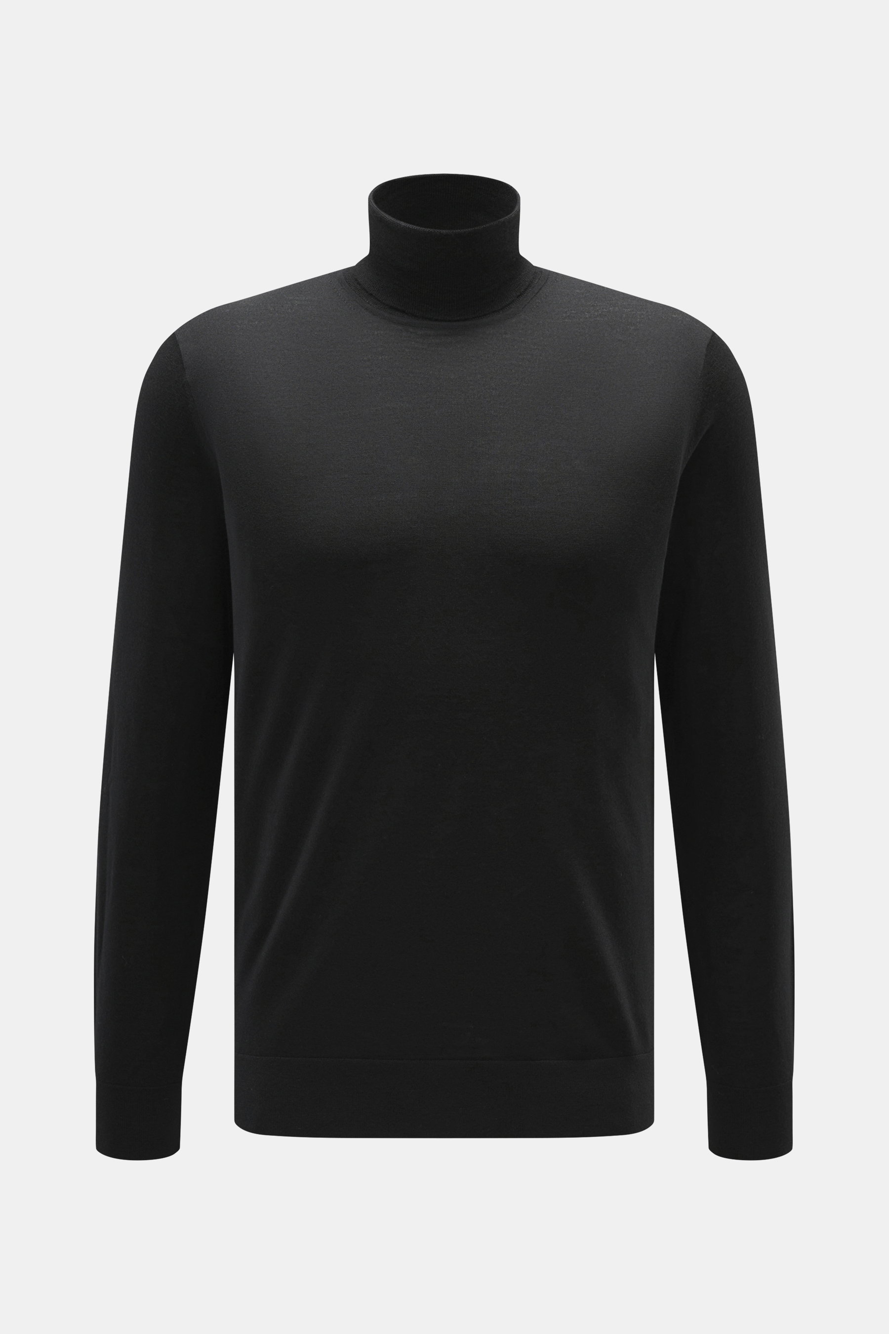 Merino Feinstrick-Rollkragenpullover schwarz