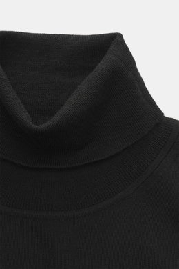 von Braun Merino Feinstrick-Rollkragenpullover schwarz