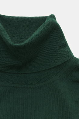 von Braun Merino Feinstrick-Rollkragenpullover dunkelgrün