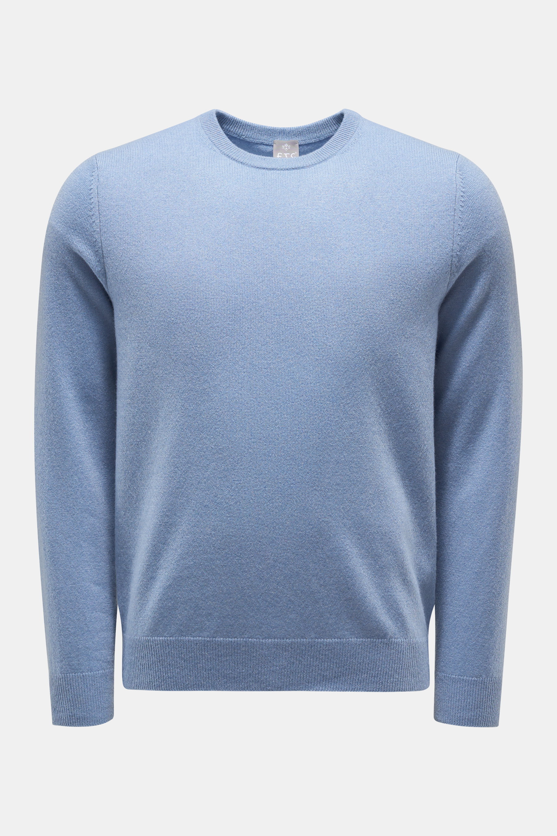 FTC Cashmere Rundhals-Pullover rauchblau