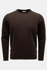 Aida Barni Cashmere Rundhalspullover dunkelbraun